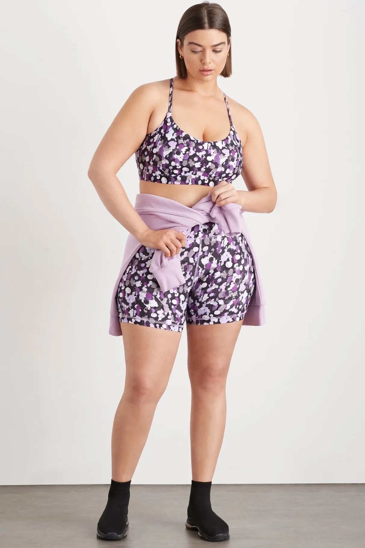high_rise_mid_length_bike_shorts__12.webp New Aje ATHLETICA High Rise Mid Length Bike Shorts 607 Lavender Painted Freeform
