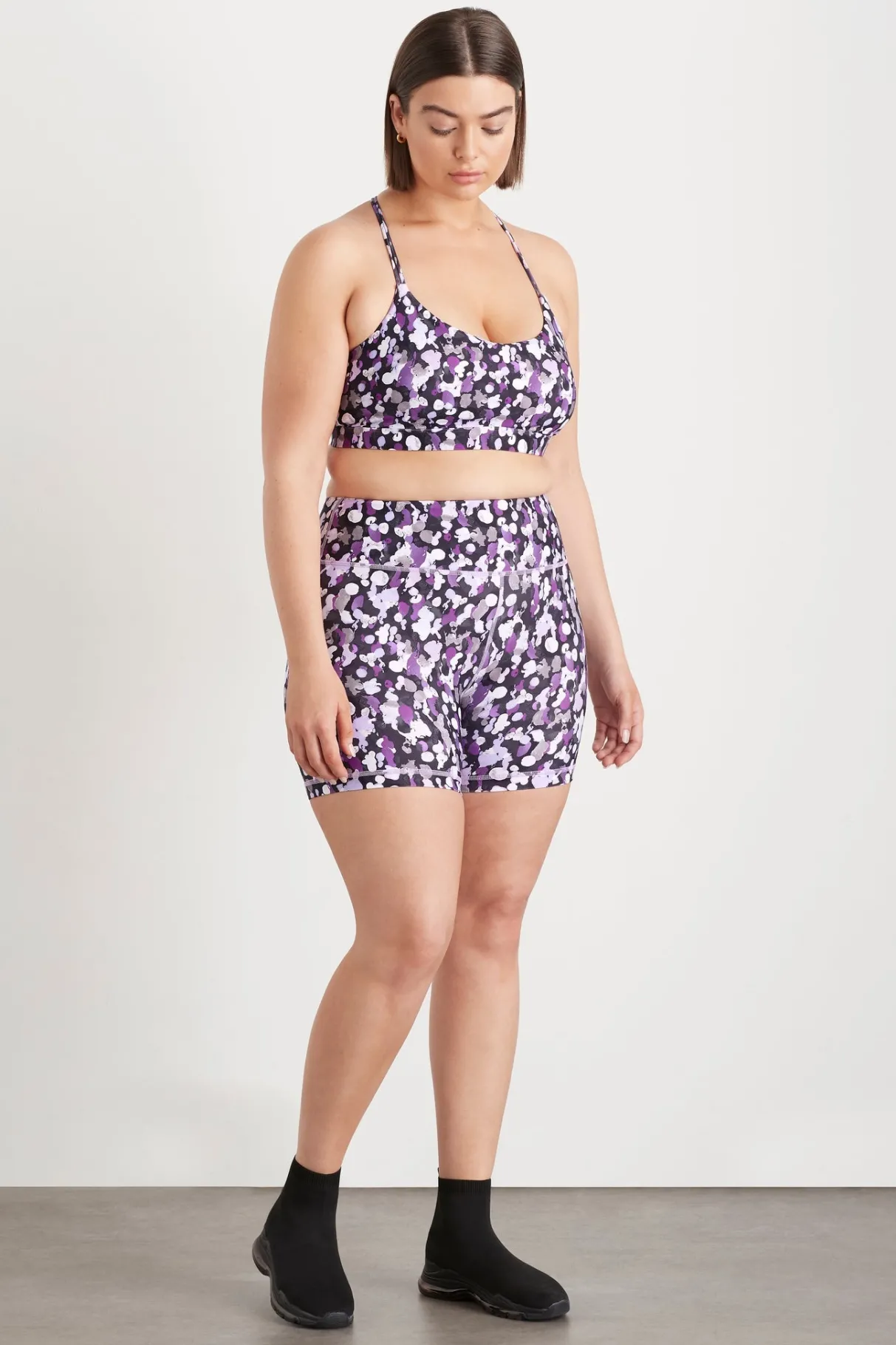 high_rise_mid_length_bike_shorts__13.webp New Aje ATHLETICA High Rise Mid Length Bike Shorts 607 Lavender Painted Freeform