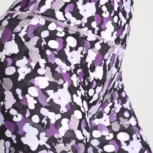 New Aje ATHLETICA High Rise Mid Length Bike Shorts 607 Lavender Painted Freeform