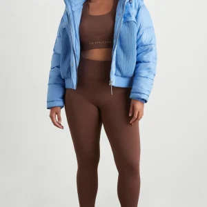Best Aje ATHLETICA High Rise Perforated Hem Full Length Legging 227 Dark Chocolate