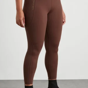 Best Aje ATHLETICA High Rise Perforated Hem Full Length Legging 227 Dark Chocolate