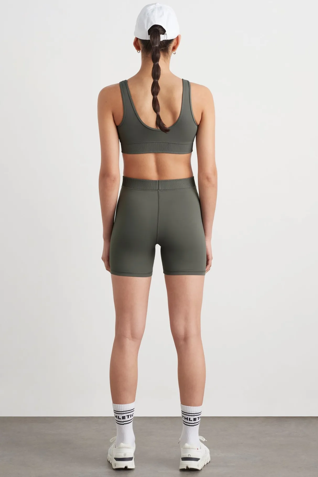 high_rise_pintuck_mid_length_bike_shorts__4.webp Discount Aje ATHLETICA High Rise Pintuck Mid Length Bike Shorts 625 Midnight Grey/Citrus Yellow