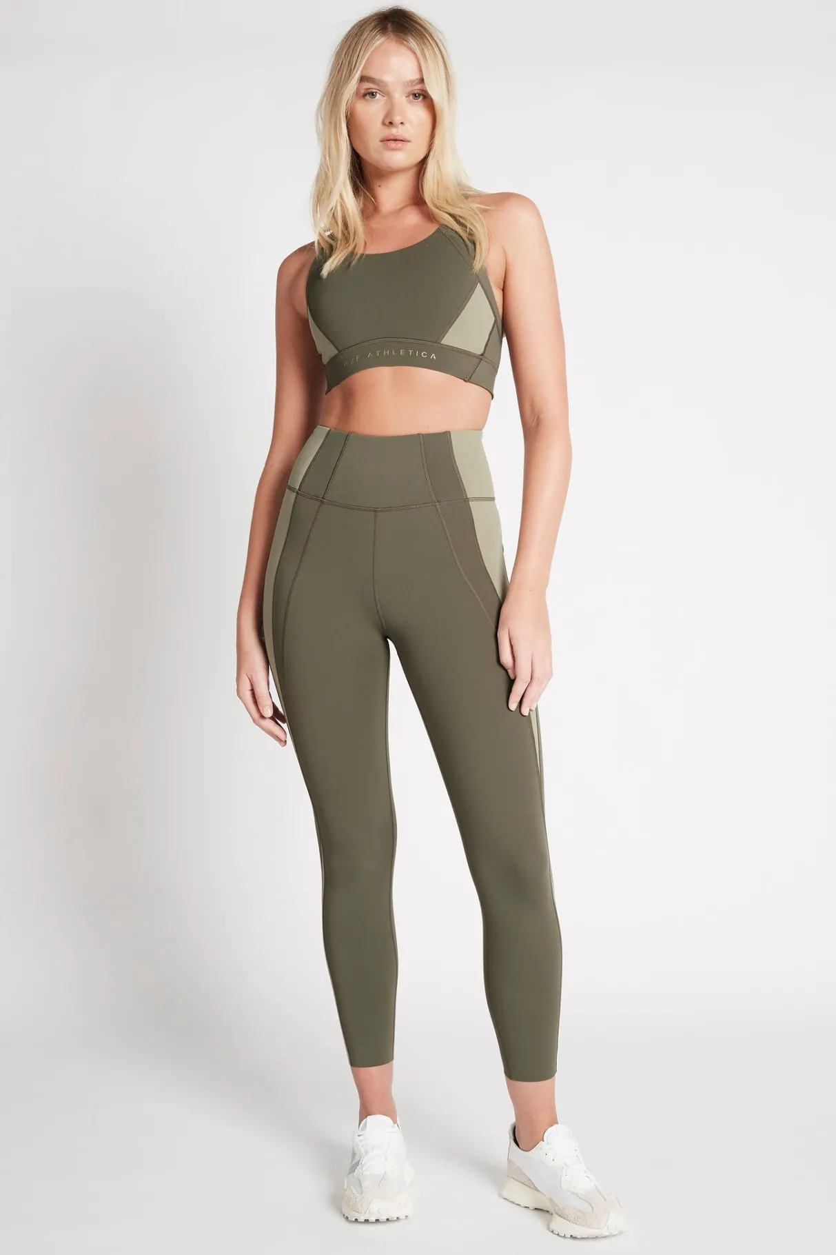 high_rise_signature_logo__legging__0-1.webp Online Aje ATHLETICA High Rise Signature Logo 7/8 Legging 210 Forest Green/Sage