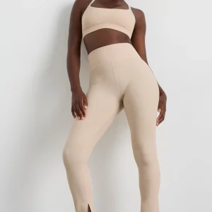 Shop Aje ATHLETICA High Waist Split Hem Legging 205 Latte Beige