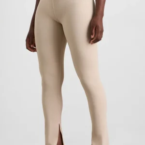 Shop Aje ATHLETICA High Waist Split Hem Legging 205 Latte Beige