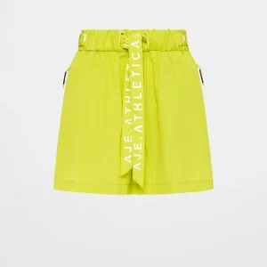 Flash Sale Aje ATHLETICA High Waisted Belted Shorts 608 Citrus Yellow/Wht