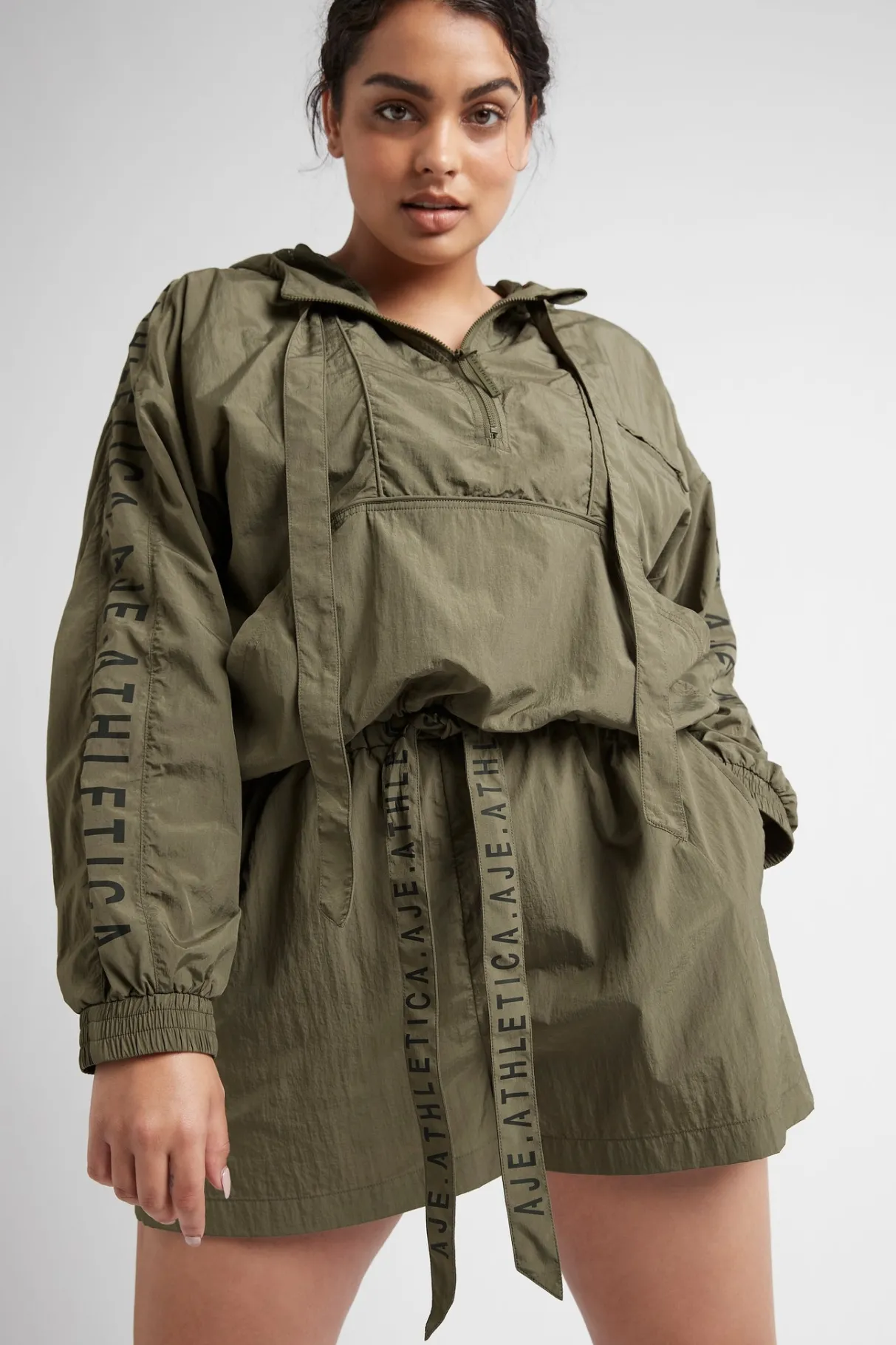 high_waisted_belted_shorts__12.webp Store Aje ATHLETICA High Waisted Belted Shorts 608 Khaki