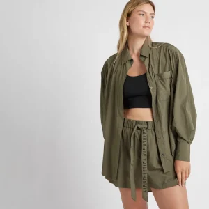 Store Aje ATHLETICA High Waisted Belted Shorts 608 Khaki