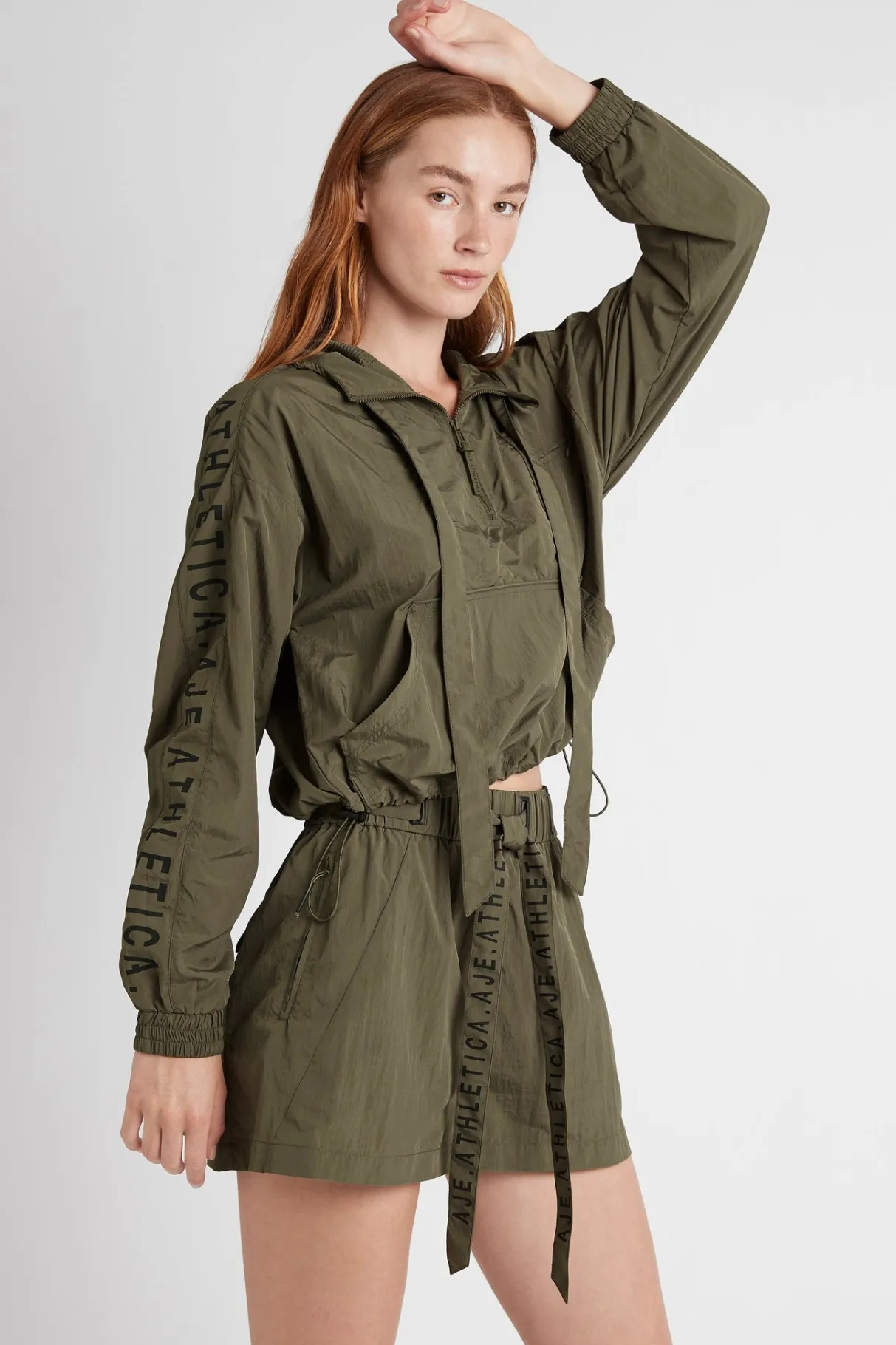 high_waisted_belted_shorts__2.webp Store Aje ATHLETICA High Waisted Belted Shorts 608 Khaki