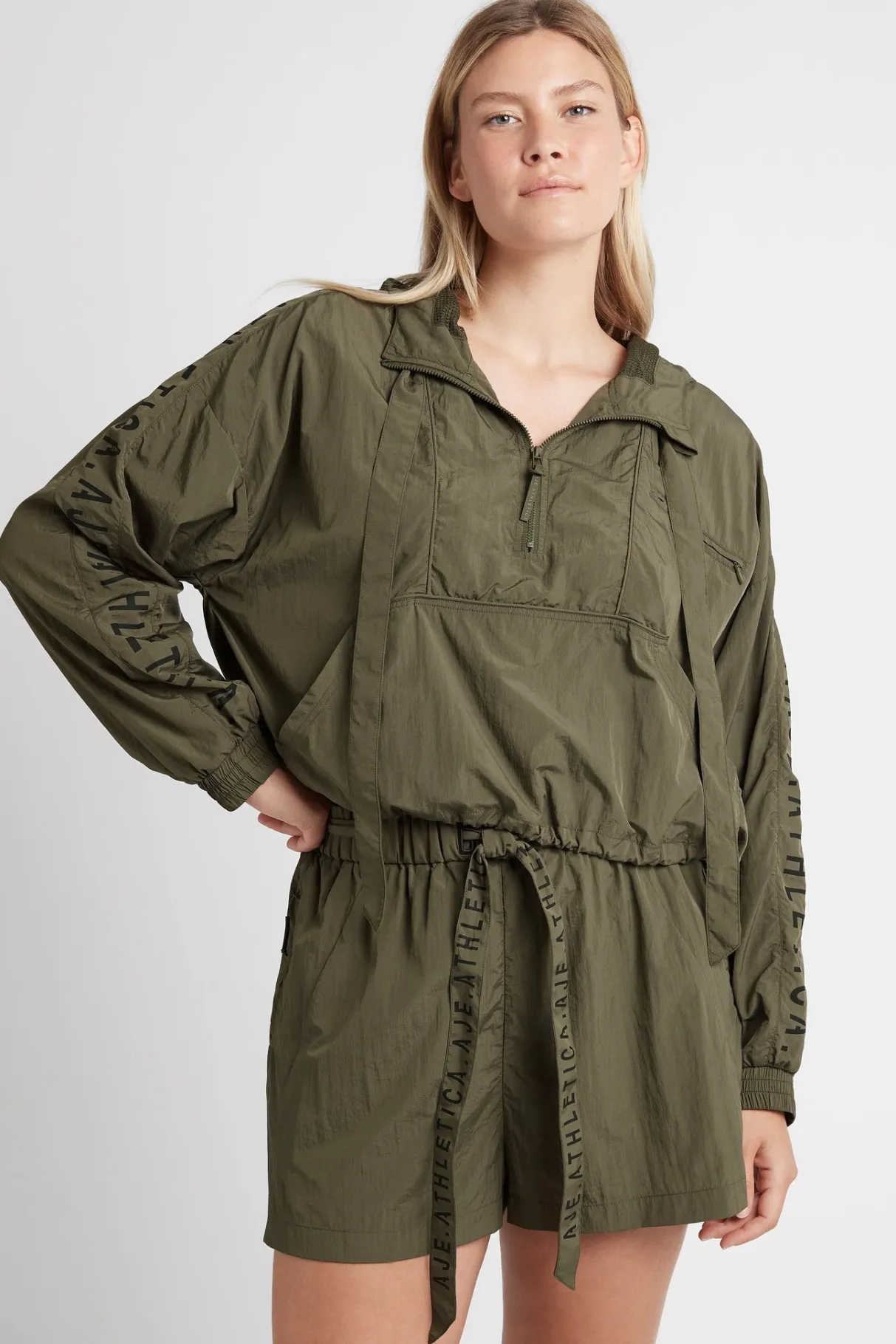 high_waisted_belted_shorts__6.webp Store Aje ATHLETICA High Waisted Belted Shorts 608 Khaki