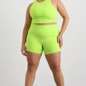 Best Aje ATHLETICA High Waisted Bike Shorts 605 Lime Green