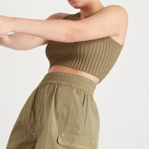 Cheap Aje ATHLETICA High Waisted Shorts 608 Soft Khaki