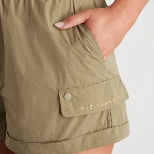 Cheap Aje ATHLETICA High Waisted Shorts 608 Soft Khaki