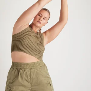 Cheap Aje ATHLETICA High Waisted Shorts 608 Soft Khaki