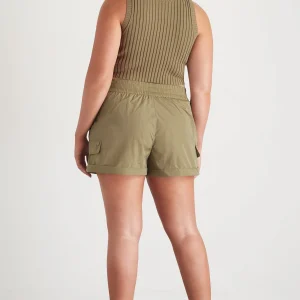 Cheap Aje ATHLETICA High Waisted Shorts 608 Soft Khaki