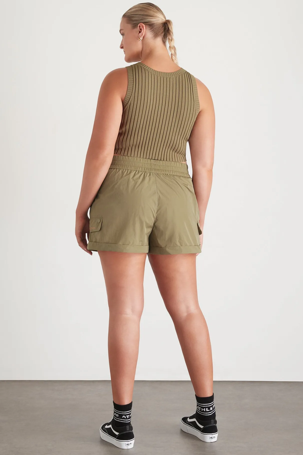 high_waisted_shorts__17-1.webp Cheap Aje ATHLETICA High Waisted Shorts 608 Soft Khaki