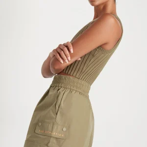 Cheap Aje ATHLETICA High Waisted Shorts 608 Soft Khaki