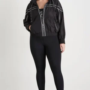 Clearance Aje ATHLETICA Hooded Windbreaker Jacket 016 Black