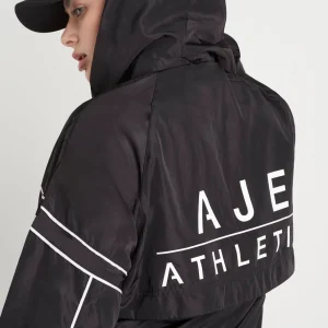 Clearance Aje ATHLETICA Hooded Windbreaker Jacket 016 Black