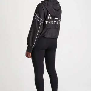 Clearance Aje ATHLETICA Hooded Windbreaker Jacket 016 Black