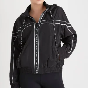 Clearance Aje ATHLETICA Hooded Windbreaker Jacket 016 Black