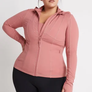 Best Sale Aje ATHLETICA Hooded Zip Up Jacket 709 Rose Pink/Rose Quartz