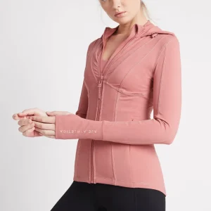Best Sale Aje ATHLETICA Hooded Zip Up Jacket 709 Rose Pink/Rose Quartz