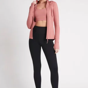Best Sale Aje ATHLETICA Hooded Zip Up Jacket 709 Rose Pink/Rose Quartz