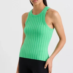 Store Aje ATHLETICA Hydra Racer Knit Ribbed Top Marine Green