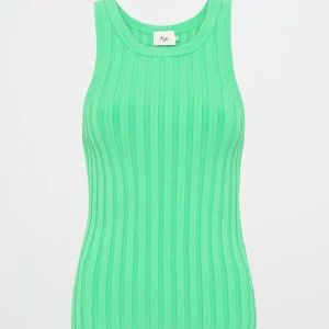 Store Aje ATHLETICA Hydra Racer Knit Ribbed Top Marine Green