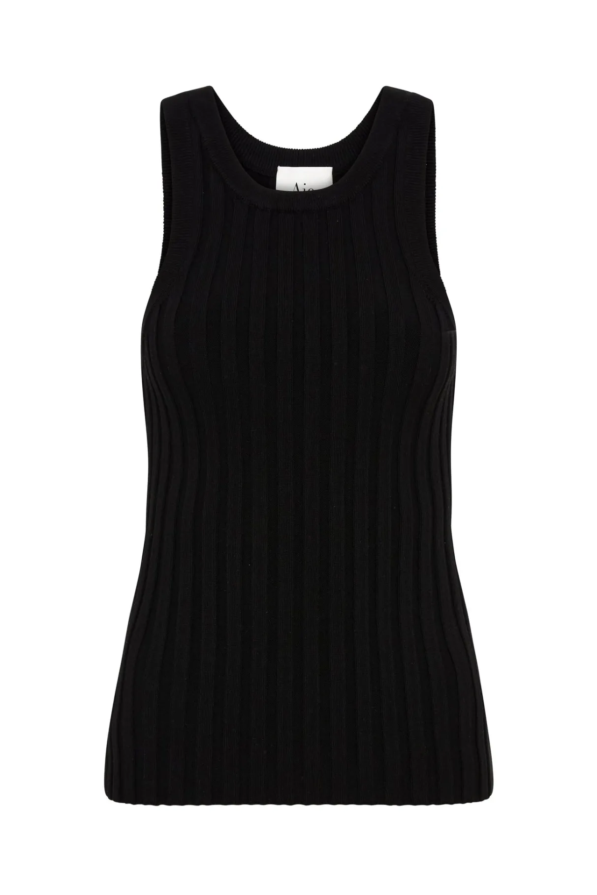 hydra_racer_knit_ribbed_top_1.webp Sale Aje ATHLETICA Hydra Racer Knit Ribbed Top Black
