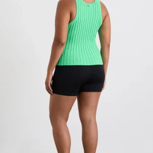 Store Aje ATHLETICA Hydra Racer Knit Ribbed Top Marine Green