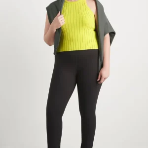 Sale Aje ATHLETICA Hydra Racer Knit Ribbed Top Citrus Yellow