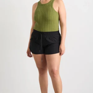 Online Aje ATHLETICA Hydra Racer Knit Ribbed Top Evergreen