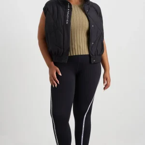Shop Aje ATHLETICA Hydra Racer Knit Ribbed Top Soft Khaki