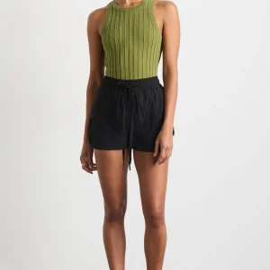 Online Aje ATHLETICA Hydra Racer Knit Ribbed Top Evergreen