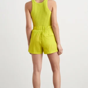 Sale Aje ATHLETICA Hydra Racer Knit Ribbed Top Citrus Yellow