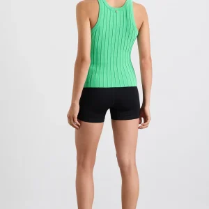Store Aje ATHLETICA Hydra Racer Knit Ribbed Top Marine Green