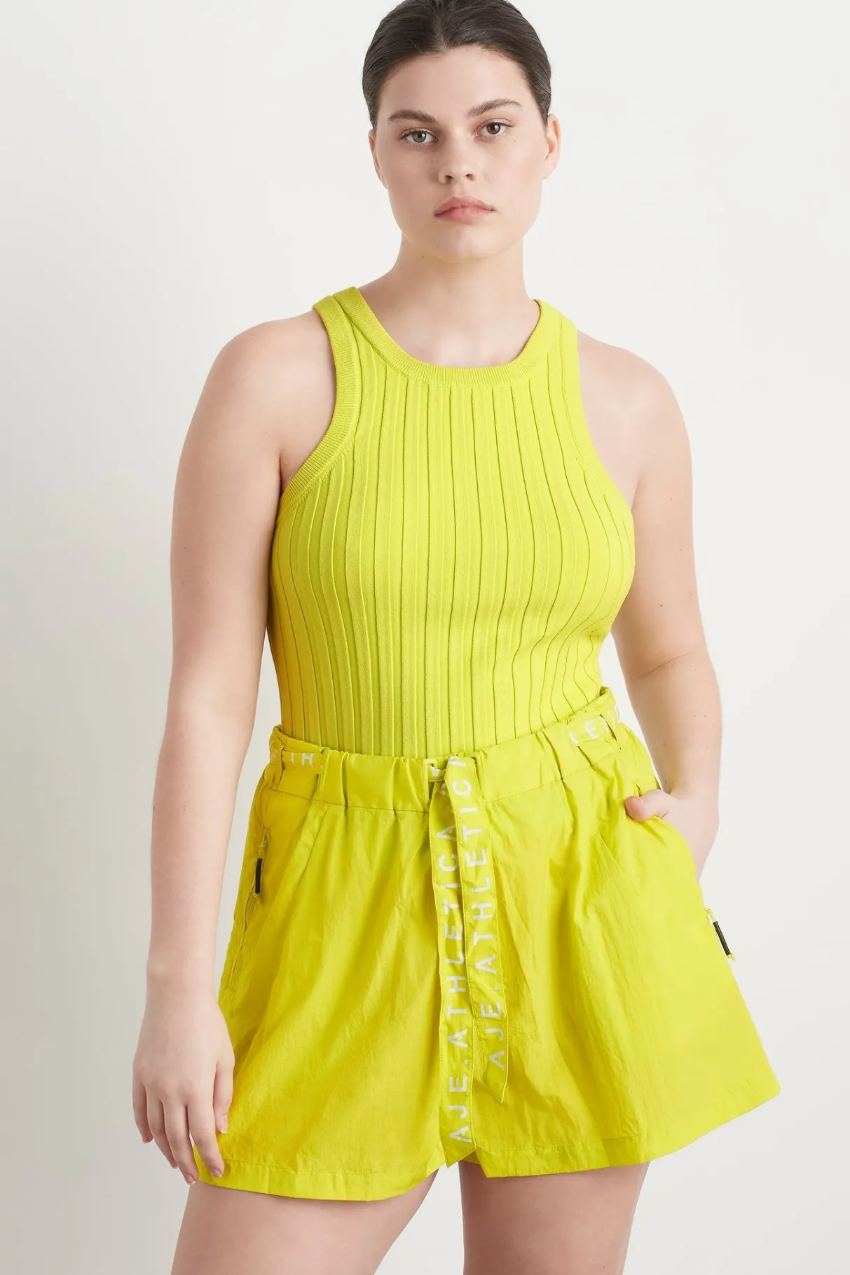 hydra_racer_knit_ribbed_top_6-3.webp Sale Aje ATHLETICA Hydra Racer Knit Ribbed Top Citrus Yellow