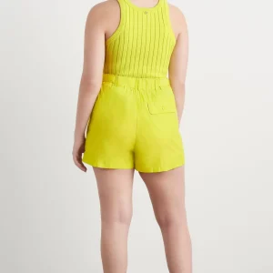Sale Aje ATHLETICA Hydra Racer Knit Ribbed Top Citrus Yellow