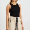 Shop Aje ATHLETICA Hydra Racer Rib Tank 107 Black