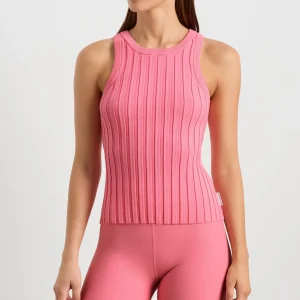 New Aje ATHLETICA Hydra Racer Rib Tank 107 Deep Blush