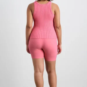 New Aje ATHLETICA Hydra Racer Rib Tank 107 Deep Blush
