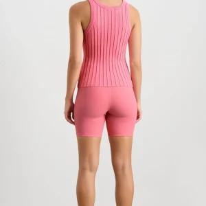 New Aje ATHLETICA Hydra Racer Rib Tank 107 Deep Blush