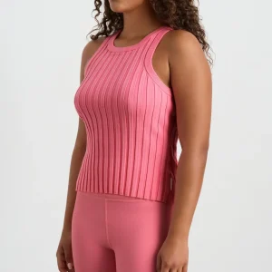 New Aje ATHLETICA Hydra Racer Rib Tank 107 Deep Blush