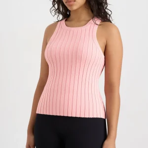 Discount Aje ATHLETICA Hydra Racer Rib Tank 107 Millenial Pink