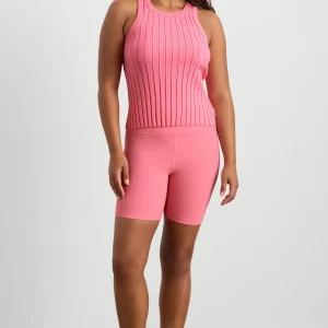 New Aje ATHLETICA Hydra Racer Rib Tank 107 Deep Blush