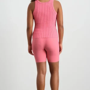 New Aje ATHLETICA Hydra Racer Rib Tank 107 Deep Blush