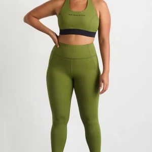 Online Aje ATHLETICA Inset Full Length Legging 250 Evergreen Black