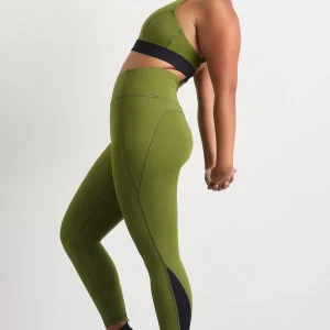Online Aje ATHLETICA Inset Full Length Legging 250 Evergreen Black